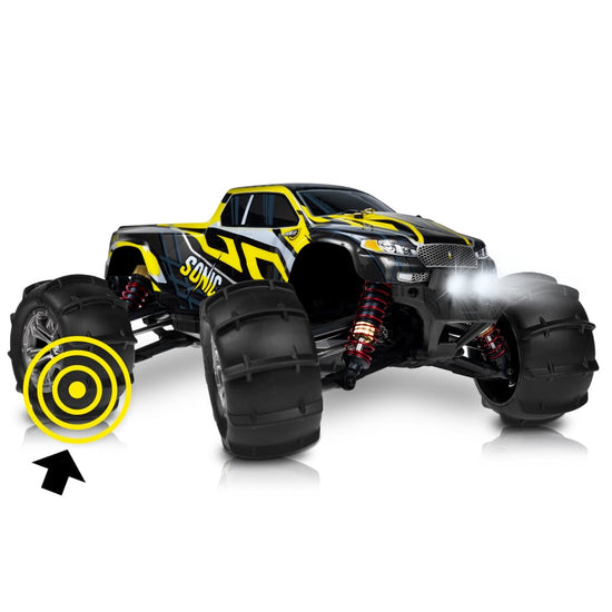 SPRINT 1:10 Scale RC Car 20+ MPH - Brushed - Black/Yellow
