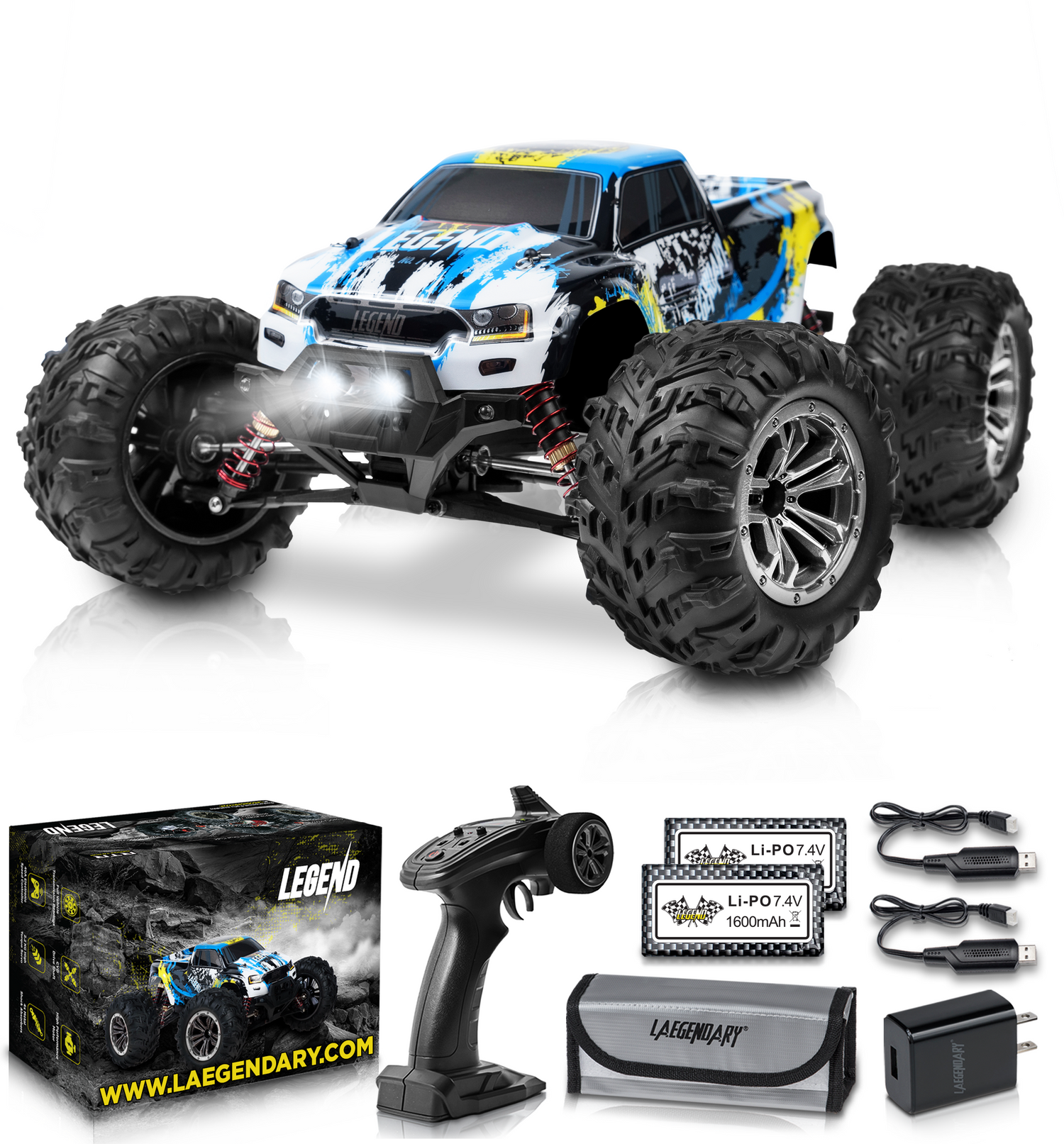  LAEGENDARY 1:10 Scale 4x4 Off-Road RC Truck - Hobby
